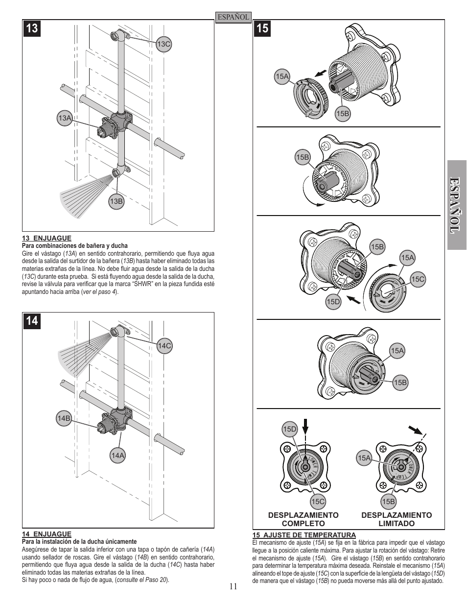 Esp a ñ ol | Pfister JX8-340P User Manual | Page 11 / 20