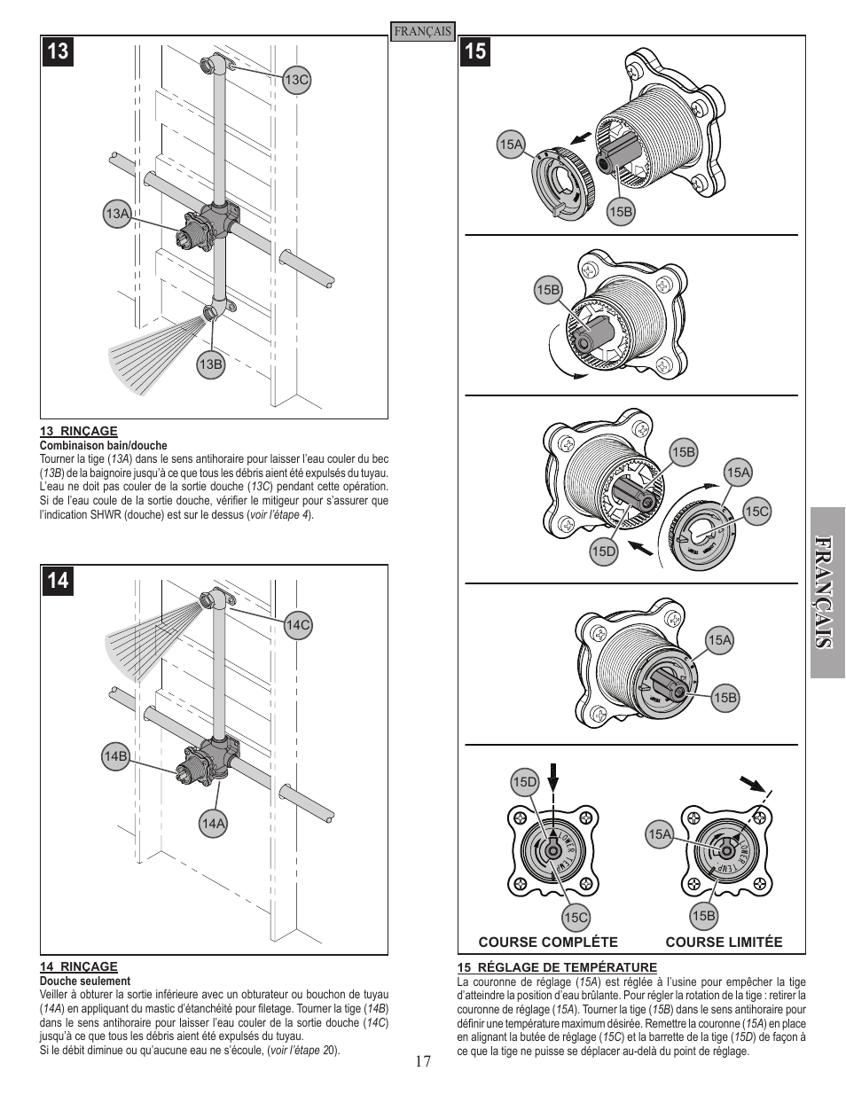 Fran ç ais | Pfister JX8-340P User Manual | Page 17 / 20