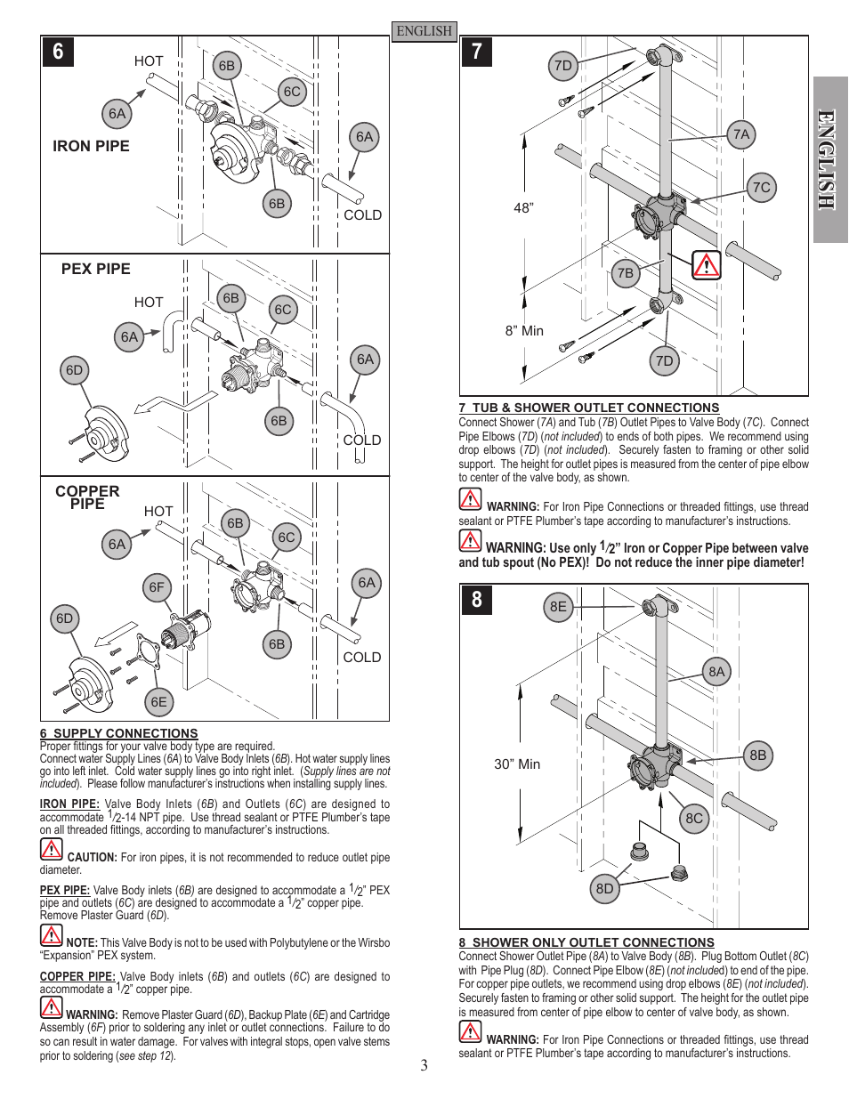 English | Pfister JX8-340P User Manual | Page 3 / 20