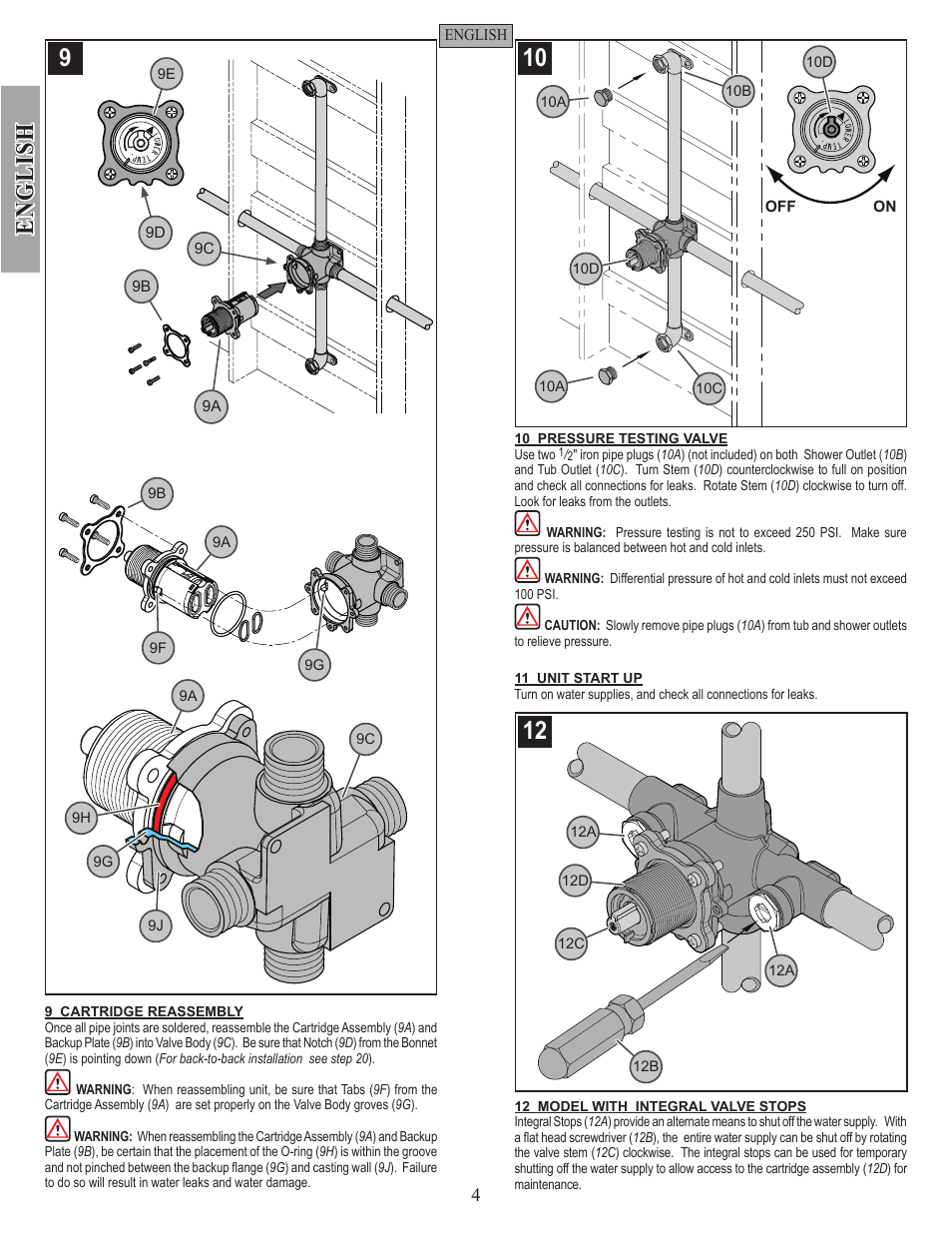 English | Pfister JX8-340P User Manual | Page 4 / 20