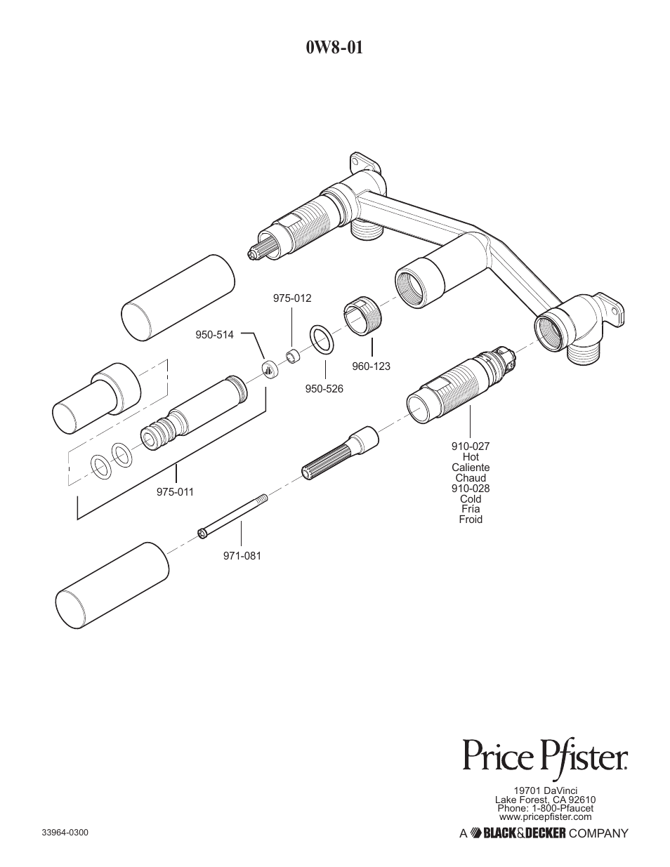 0w8-01 | Pfister G0W8-0100 User Manual | Page 8 / 8