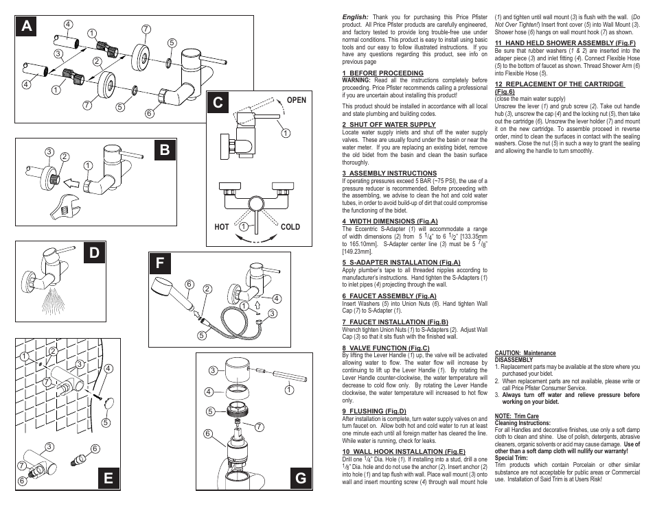 Pfister A09-AS1C User Manual | Page 2 / 6