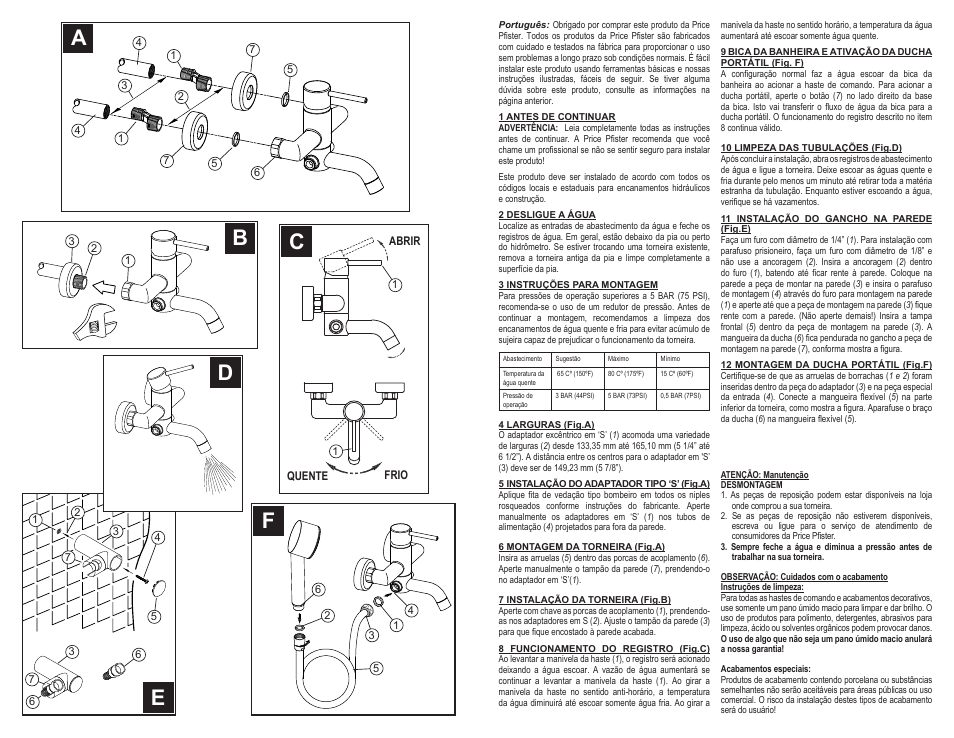 Pfister A09-AT1C User Manual | Page 5 / 6