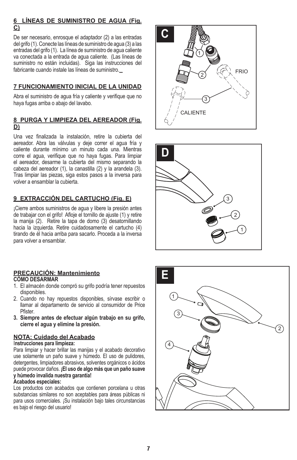 Pfister 040-CNFC/040-CNFCA User Manual | Page 7 / 12