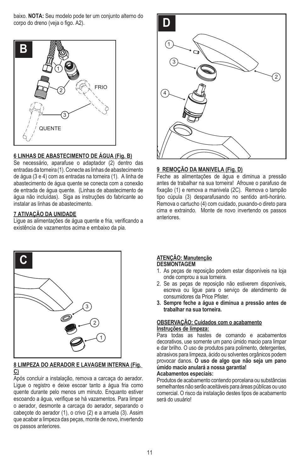 Pfister 042-CNFC/042-CNFCA User Manual | Page 11 / 12