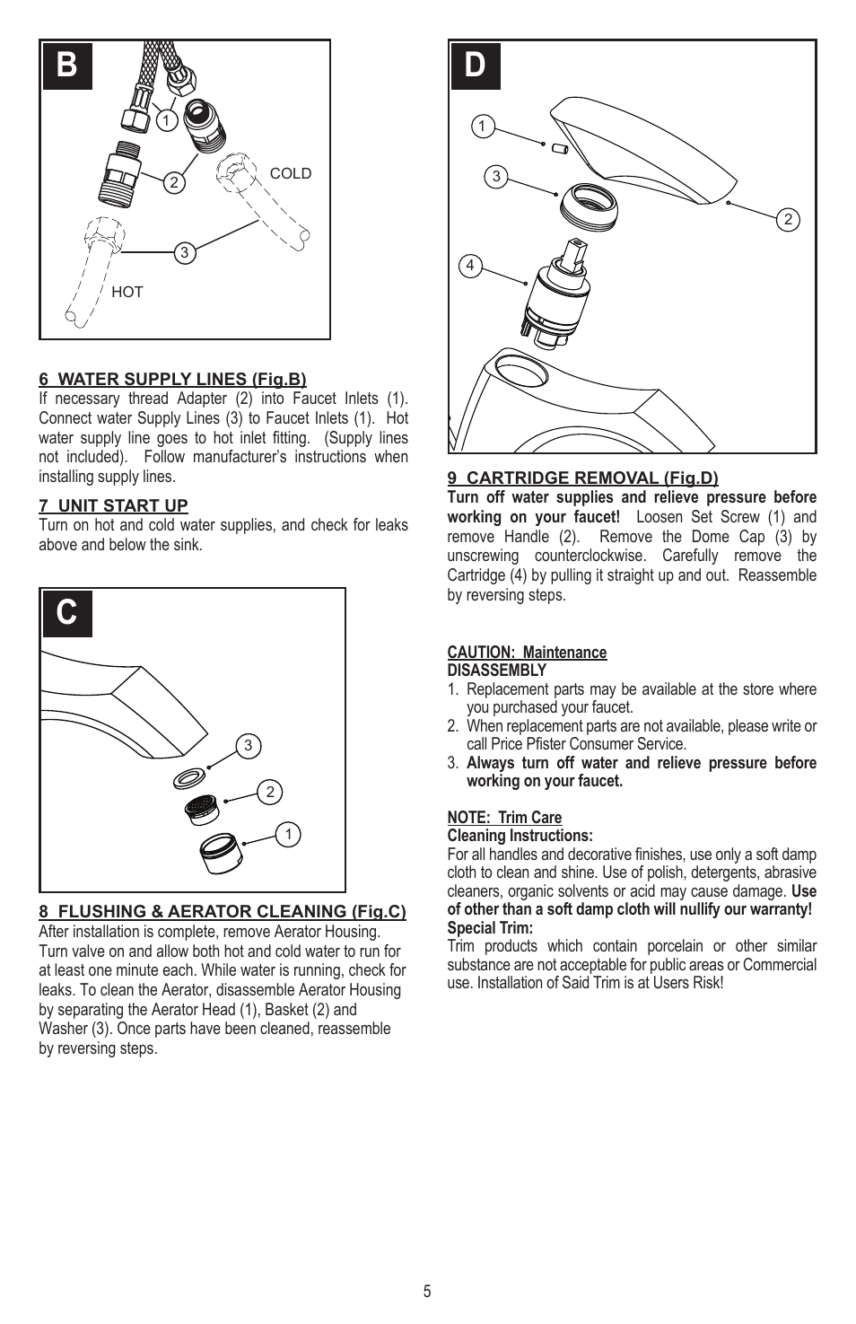 Pfister 042-CNFC/042-CNFCA User Manual | Page 5 / 12