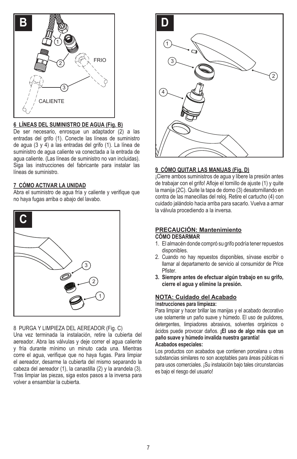 Pfister 042-CNFC/042-CNFCA User Manual | Page 7 / 12