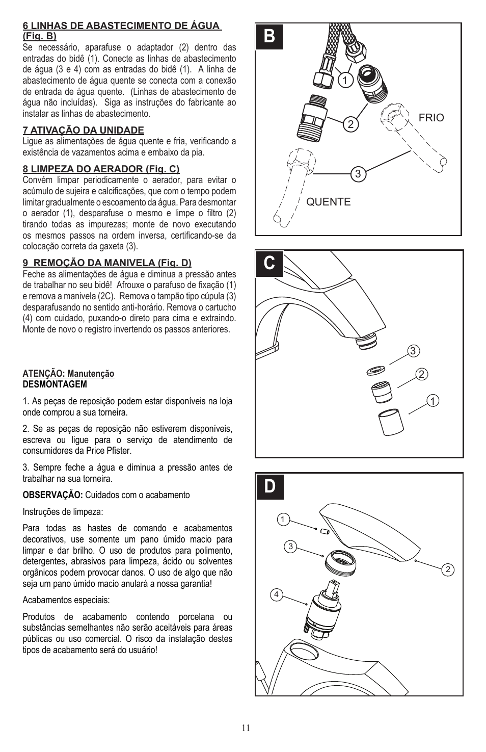 Pfister 023-CNFC/023-CNFCA User Manual | Page 11 / 12