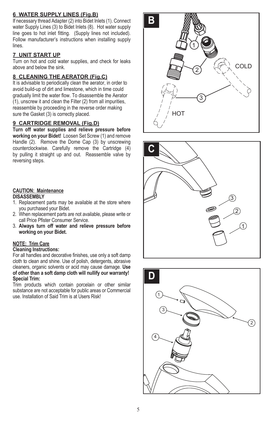 Pfister 023-CNFC/023-CNFCA User Manual | Page 5 / 12