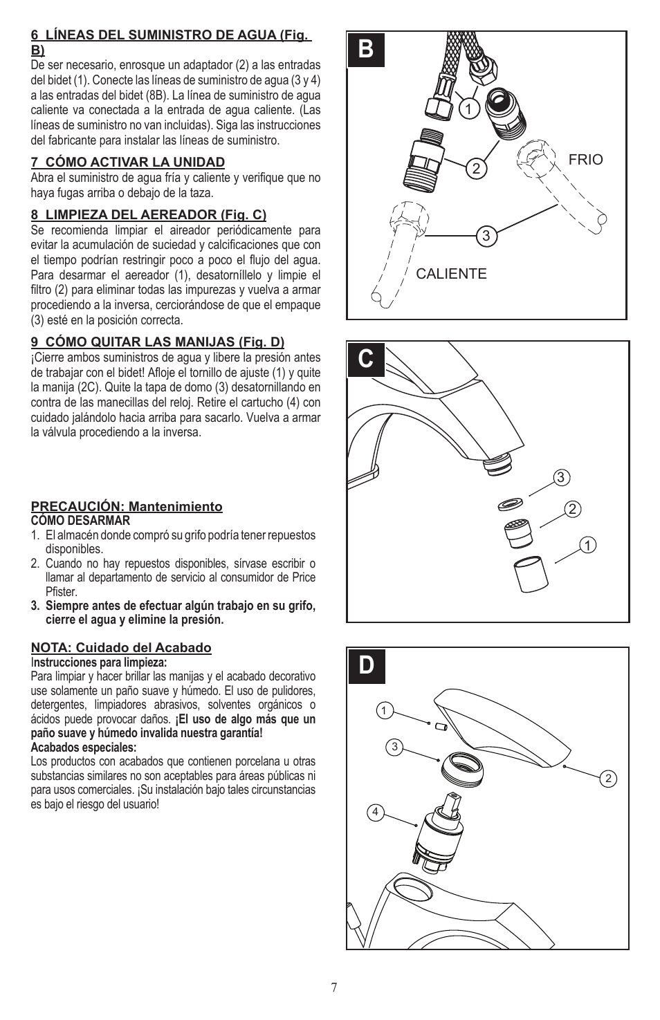 Pfister 023-CNFC/023-CNFCA User Manual | Page 7 / 12