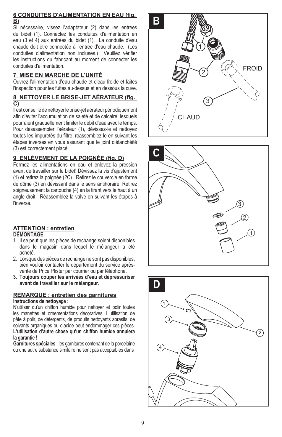 Pfister 023-CNFC/023-CNFCA User Manual | Page 9 / 12