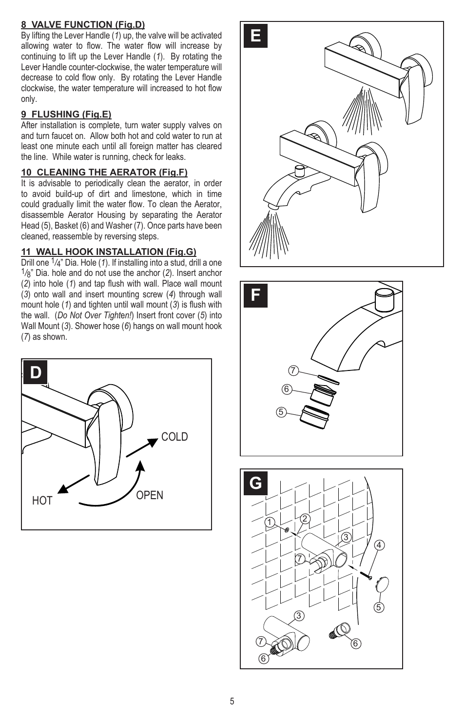 Hot cold open | Pfister 8E8-CT1C User Manual | Page 5 / 16