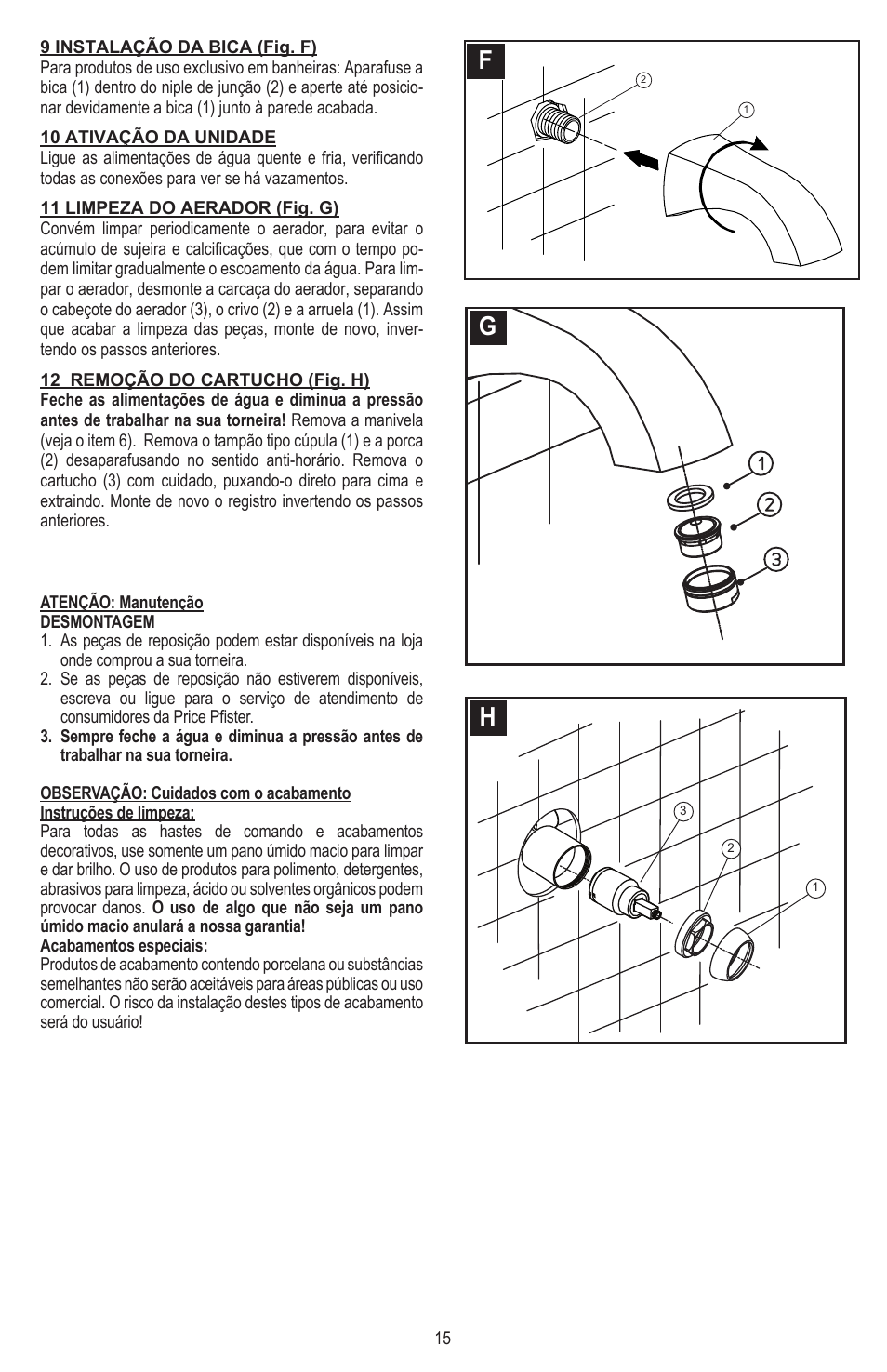 Pfister 8N8-CT0C User Manual | Page 15 / 16