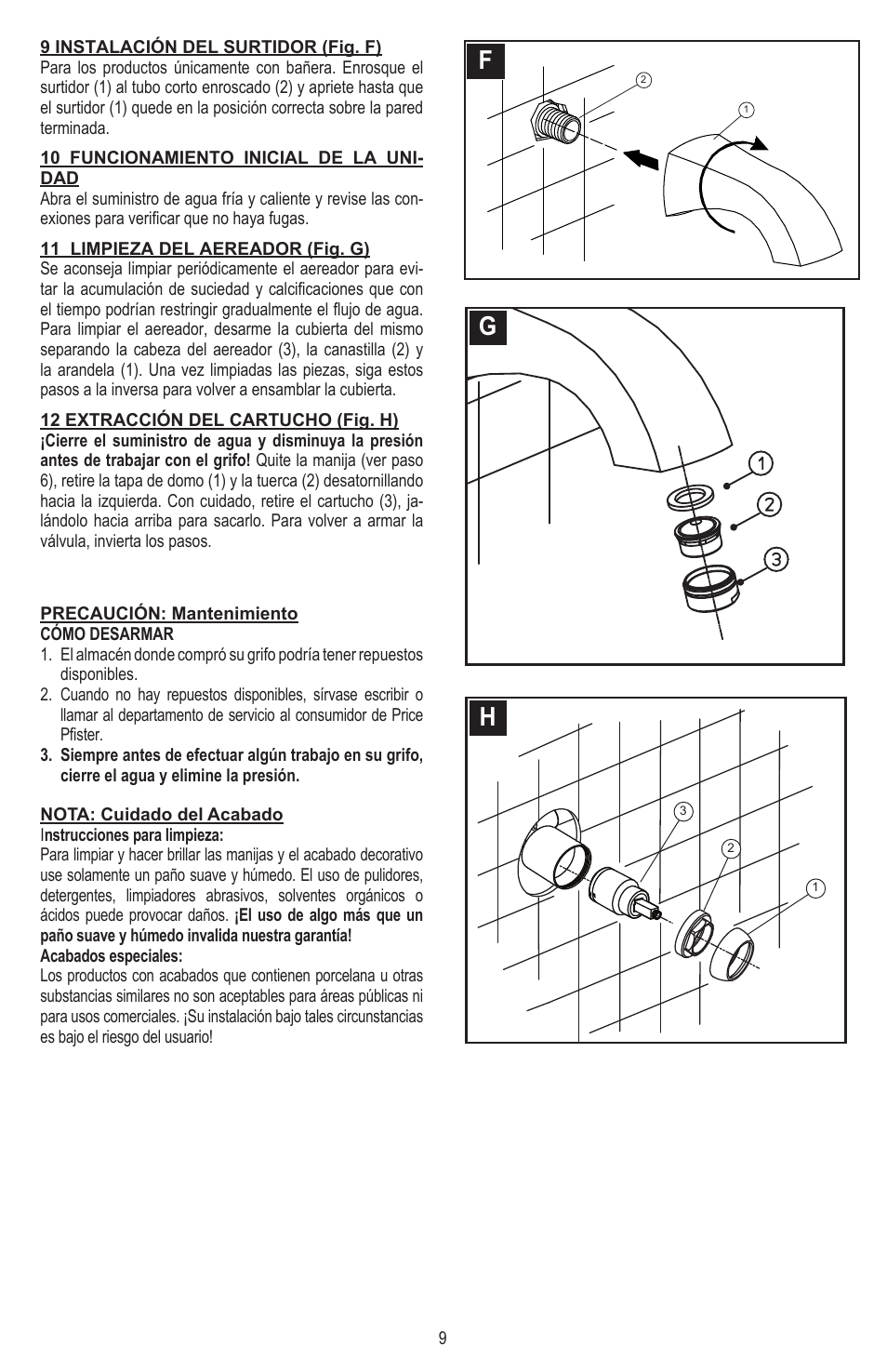 Pfister 8N8-CT0C User Manual | Page 9 / 16