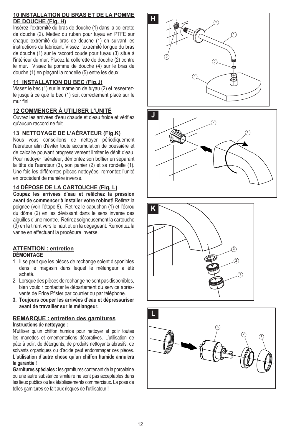 Hj k l | Pfister 8N8-CT1C User Manual | Page 12 / 16