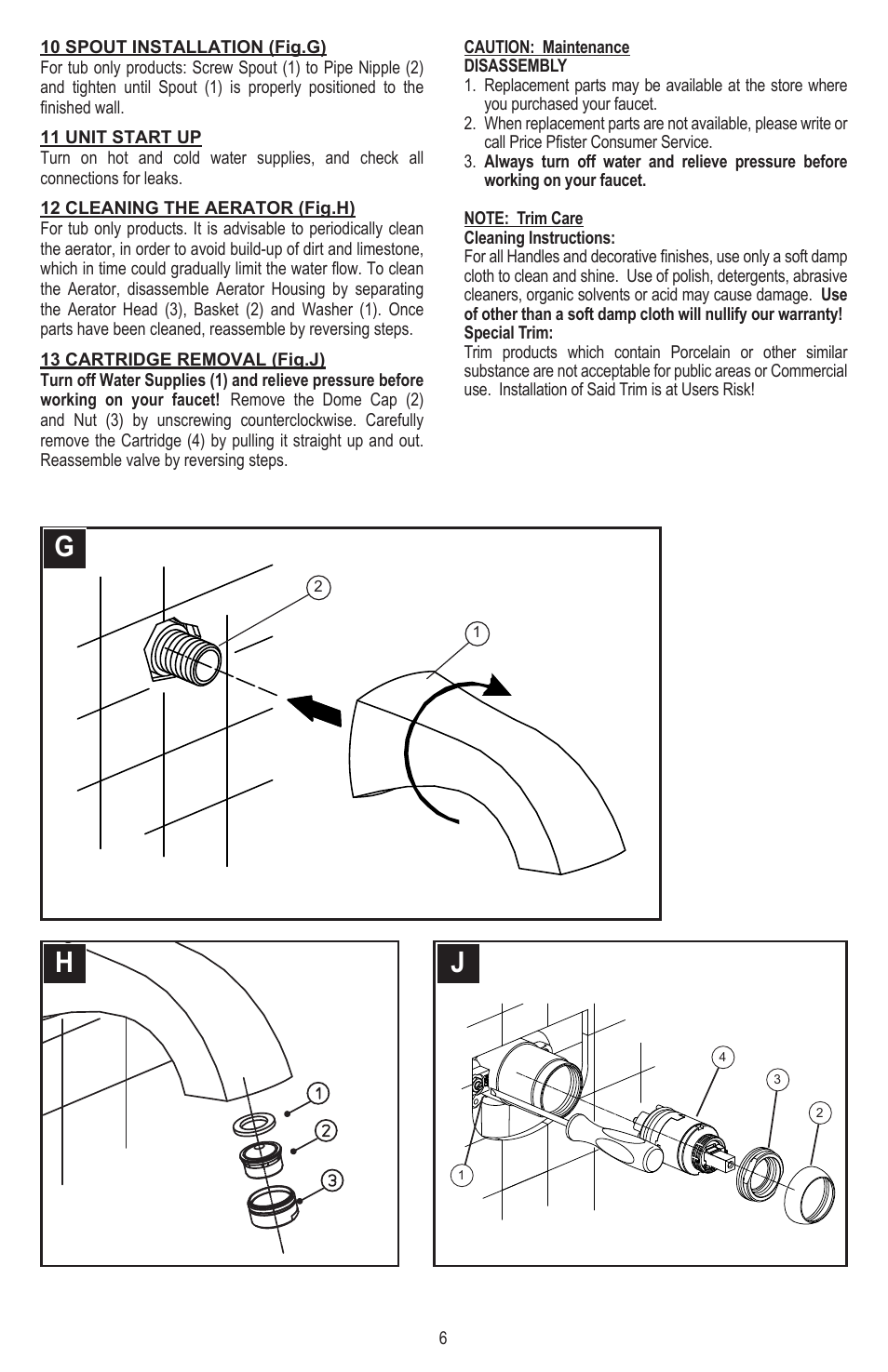 Gh j | Pfister 8P5-CS1C User Manual | Page 6 / 16