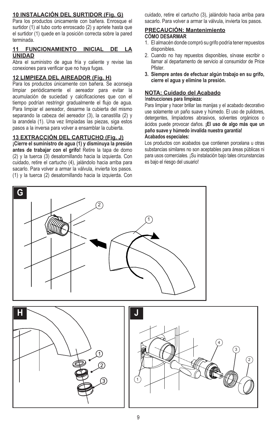 Pfister 8P5-CS1C User Manual | Page 9 / 16