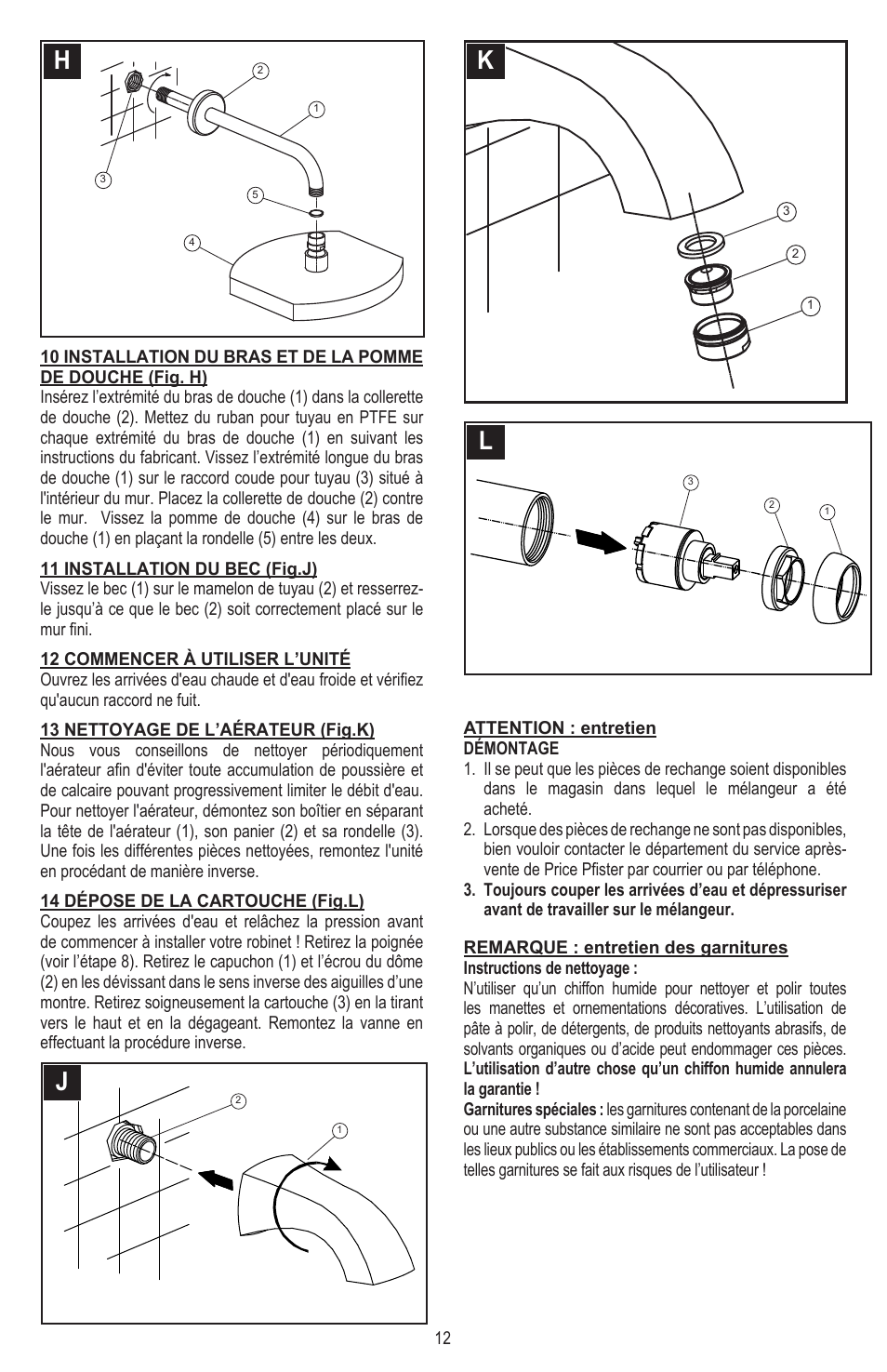 Pfister 8P8-CT1C User Manual | Page 12 / 16