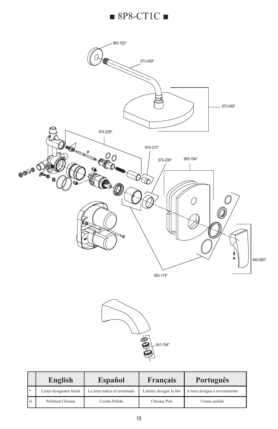 8p8-ct1c, English español français português | Pfister 8P8-CT1C User Manual | Page 16 / 16