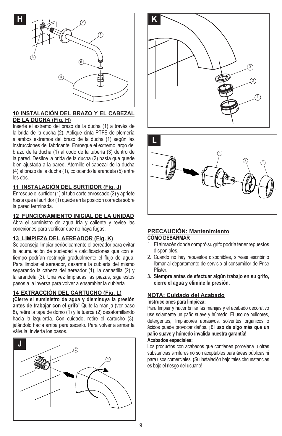 Pfister 8P8-CT1C User Manual | Page 9 / 16