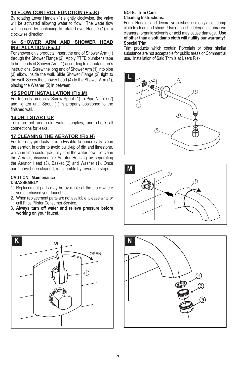 Pfister 8T5-CS0C User Manual | Page 7 / 20