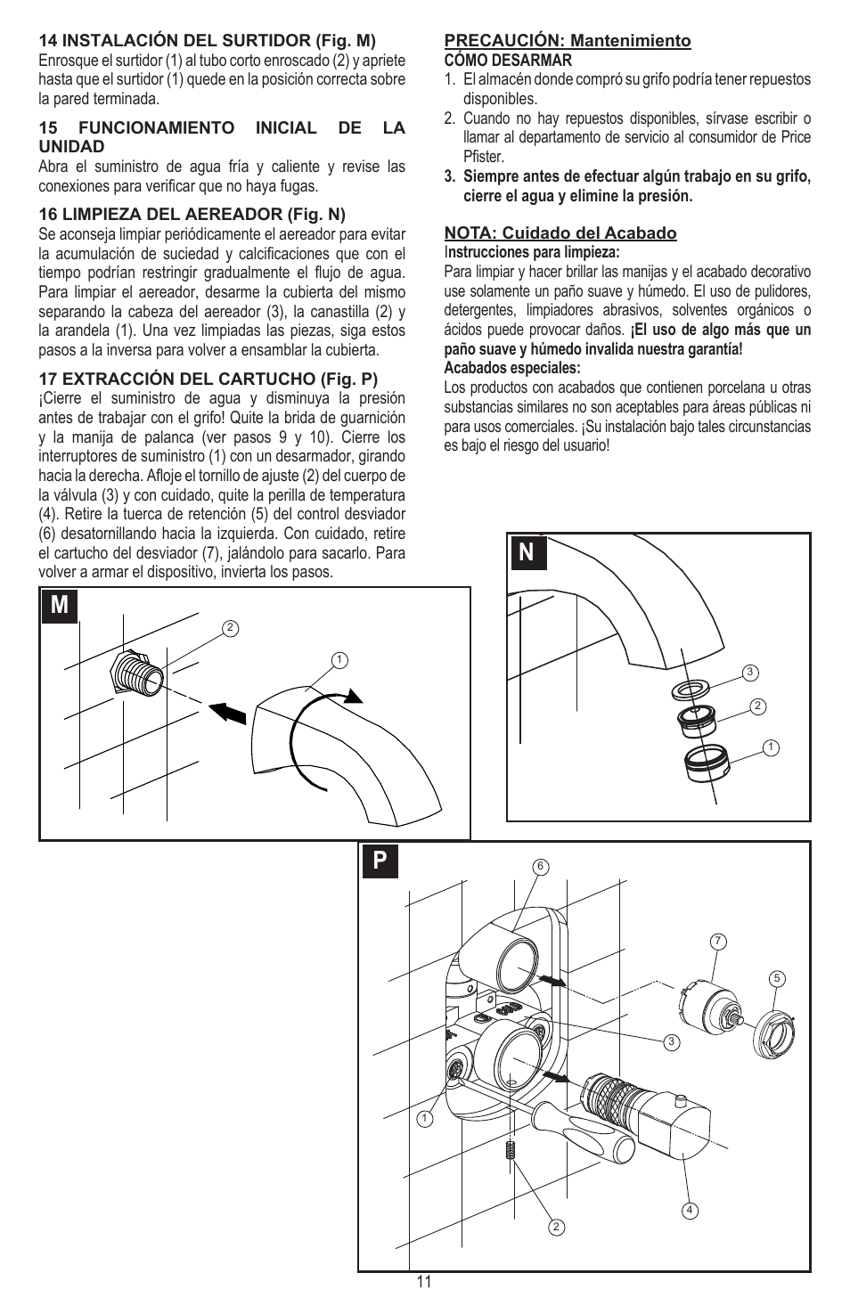 Pfister 8T8-CT1C User Manual | Page 11 / 20