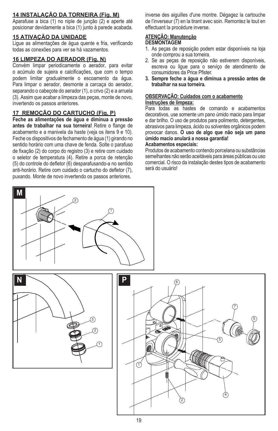 Pfister 8T8-CT1C User Manual | Page 19 / 20