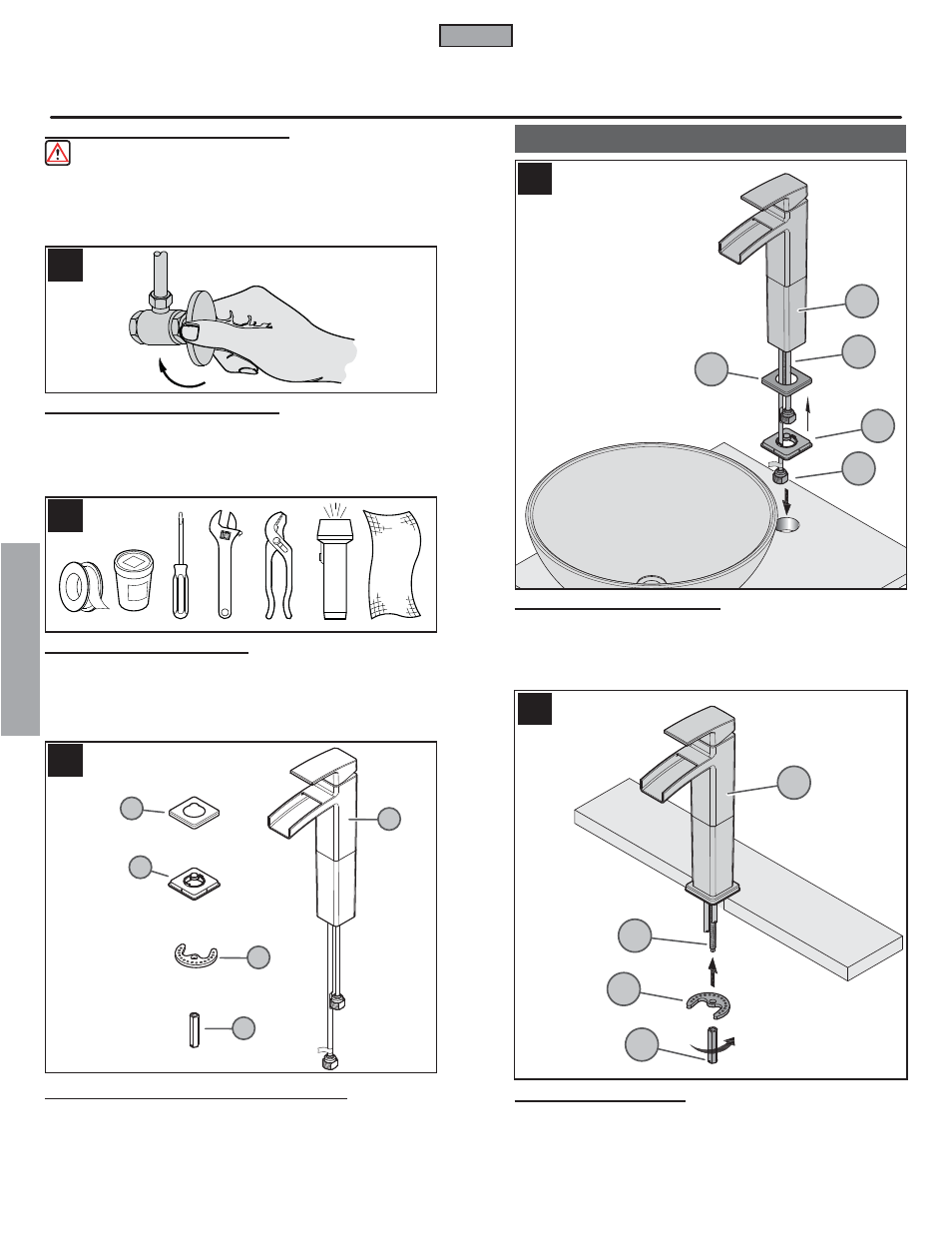 Fr a n fran çç a is ais, Installation de robinet | Pfister T40-DF0C User Manual | Page 8 / 12
