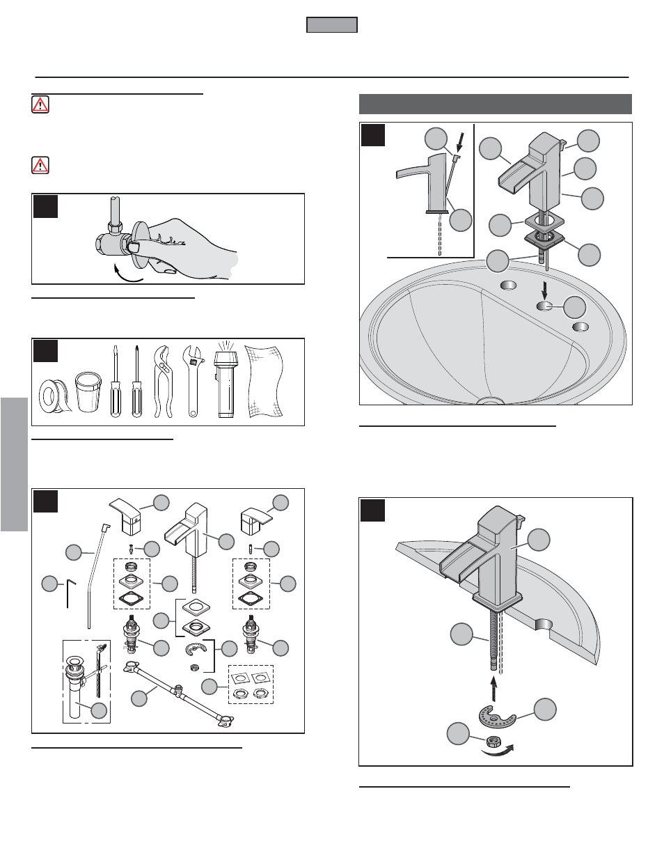 Fr a n fran çç a is ais, Installation de robinet | Pfister T49-DF0C User Manual | Page 10 / 14