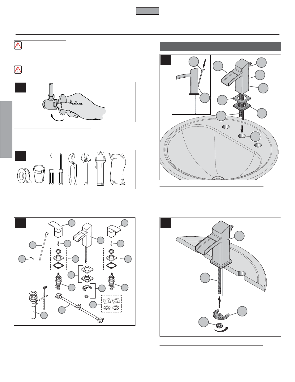 Es p a esp a ññ o l ol, Instalación del grifo | Pfister T49-DF0C User Manual | Page 6 / 14