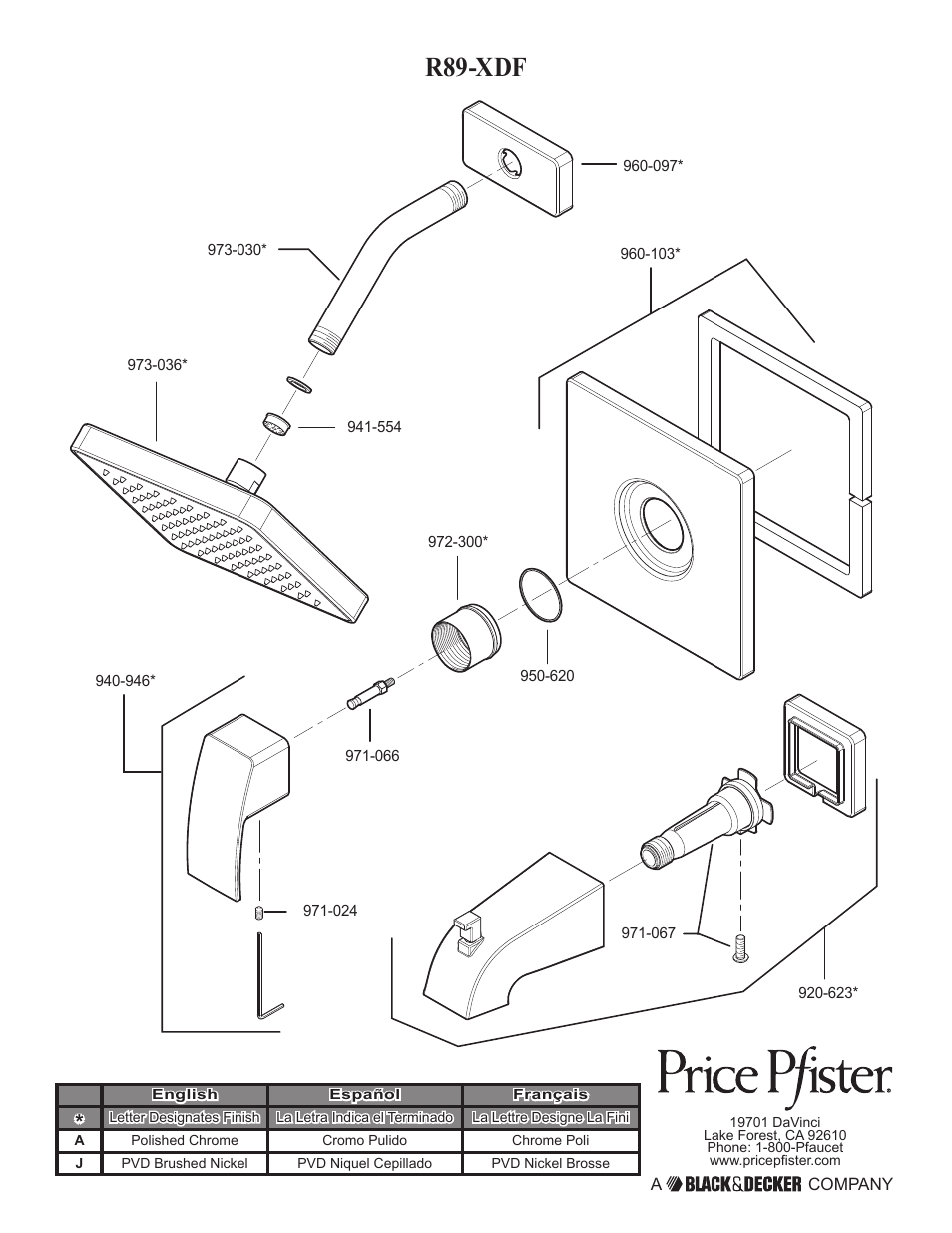 R89-xdf | Pfister R89-7DFC User Manual | Page 14 / 14