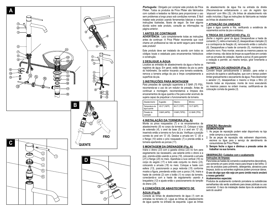 Da c b | Pfister A40-LNFCA User Manual | Page 5 / 6