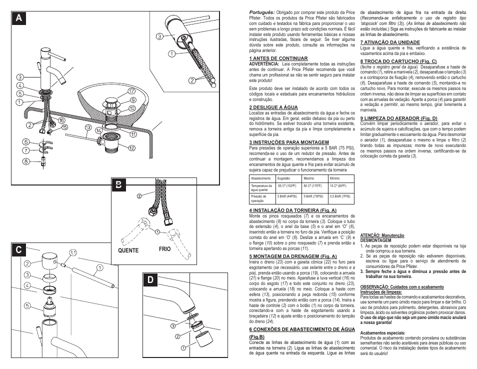 Dc b a | Pfister A42-LNFCA User Manual | Page 5 / 6