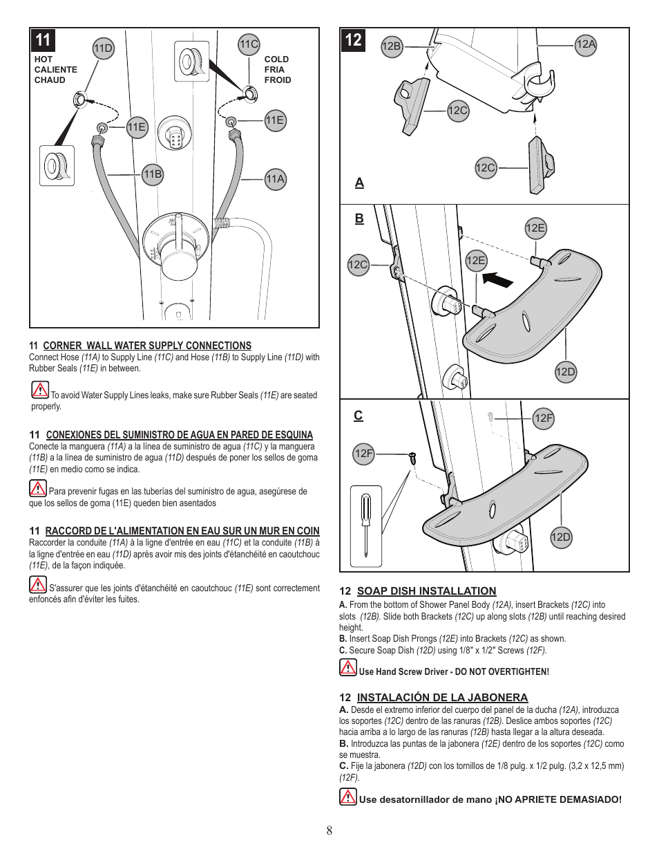 Ab c | Pfister 016-500SP User Manual | Page 8 / 14