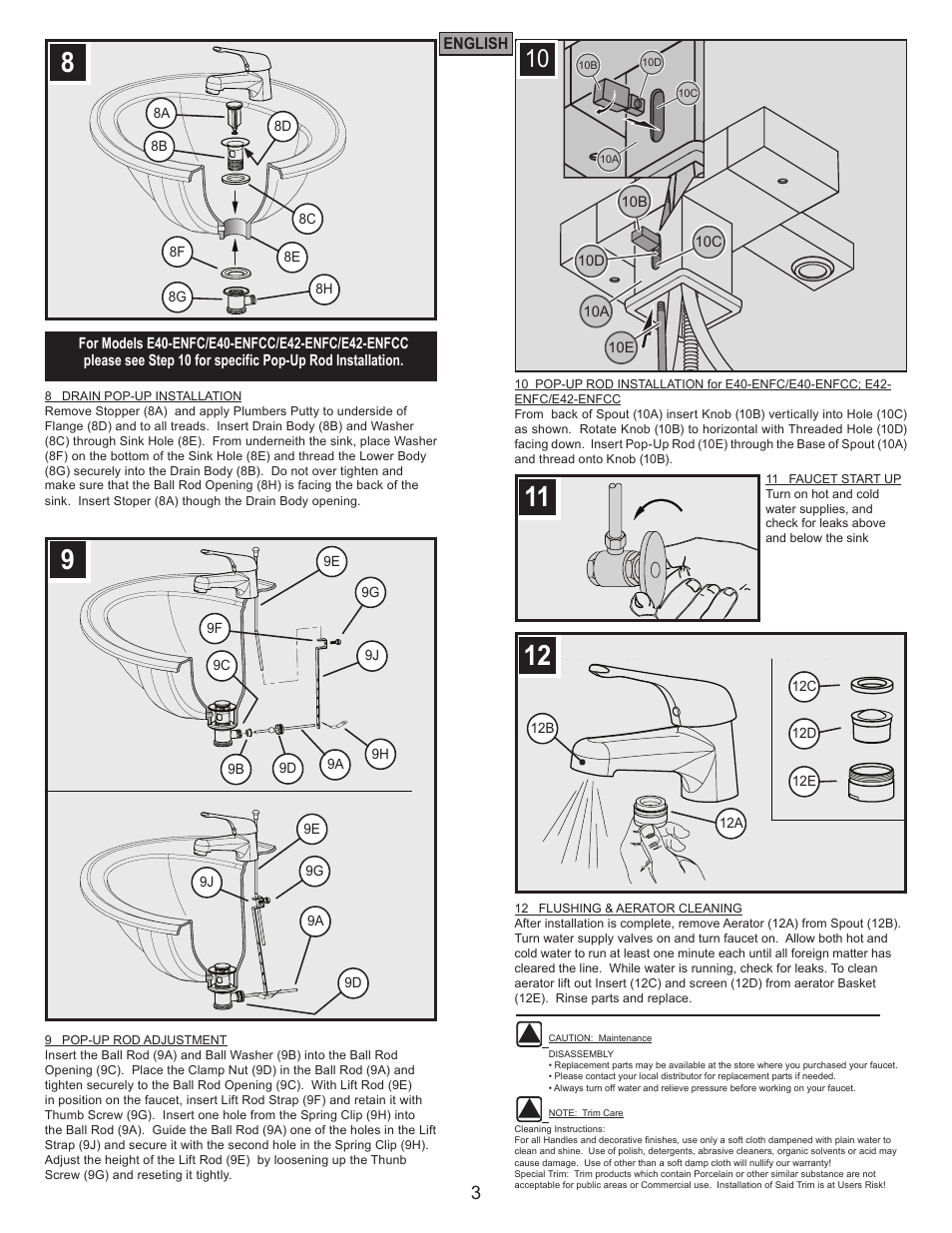 Pfister E42-BNFC User Manual | Page 3 / 8