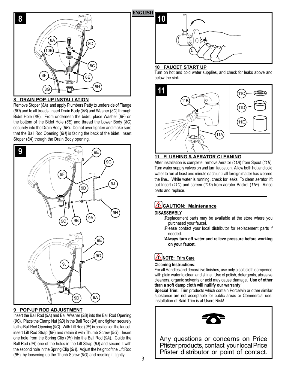 Pfister E23-BMFC User Manual | Page 3 / 8