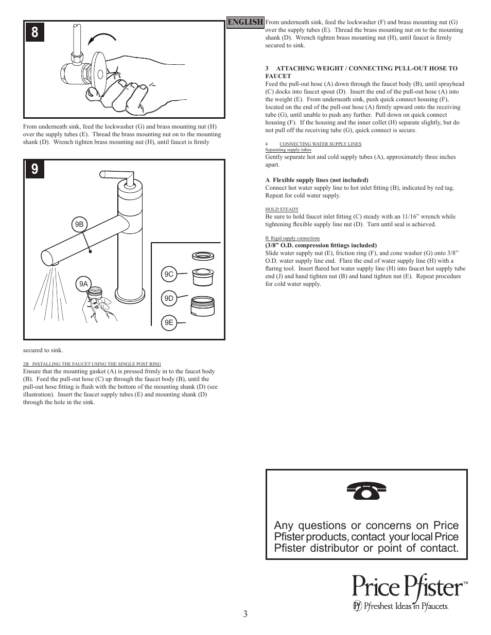 Pfister E34-BNFC User Manual | Page 3 / 8