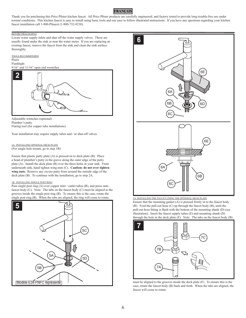 Pfister E34-BNFC User Manual | Page 6 / 8