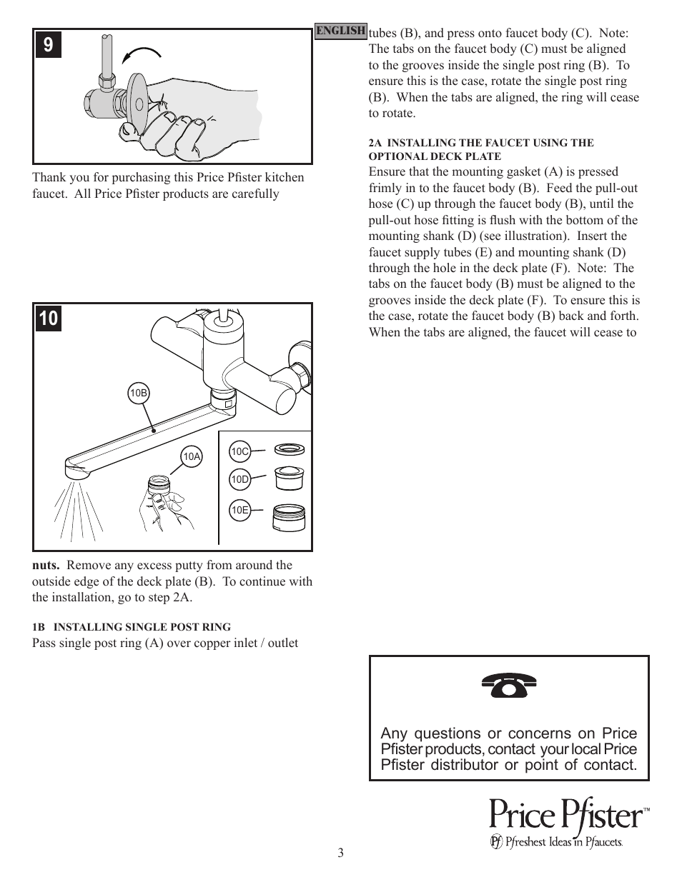 Pfister E27-BNFC User Manual | Page 3 / 8