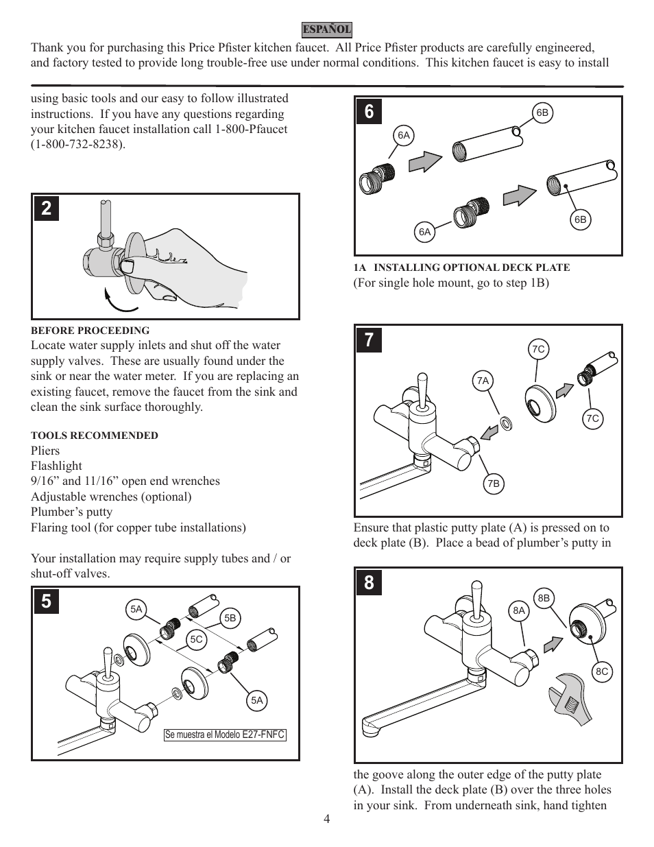 Pfister E27-BNFC User Manual | Page 4 / 8