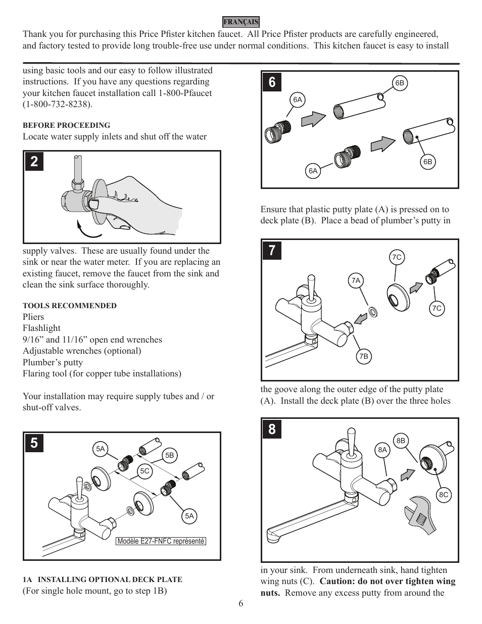 Pfister E27-BNFC User Manual | Page 6 / 8