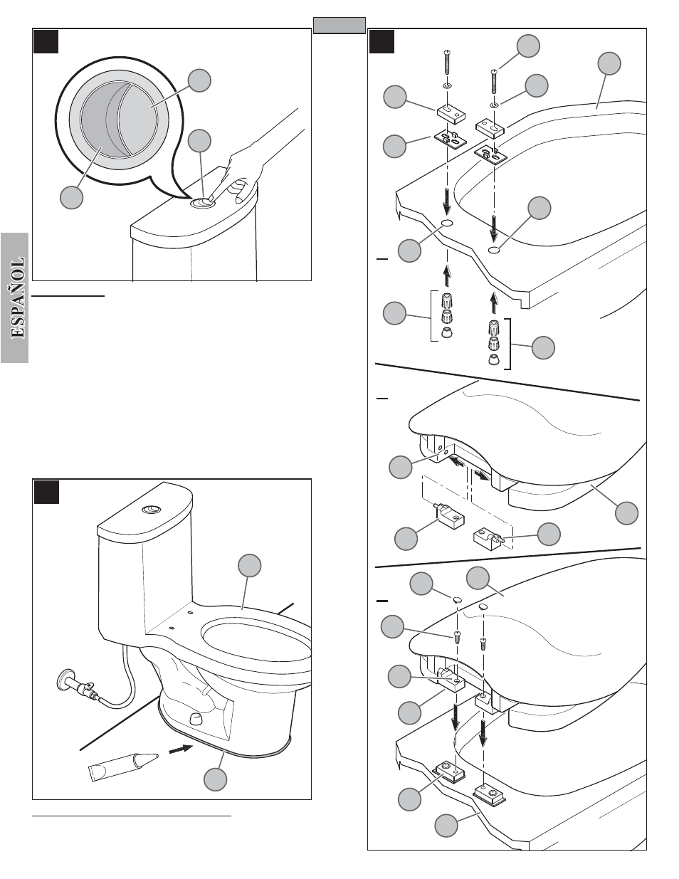 Es pa esp a ññ o l ol, Ab c | Pfister VTP-E40W User Manual | Page 8 / 14