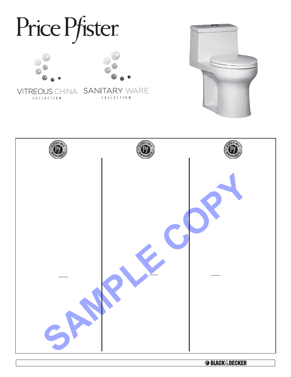 Pfister VTP-E30W User Manual | 14 pages