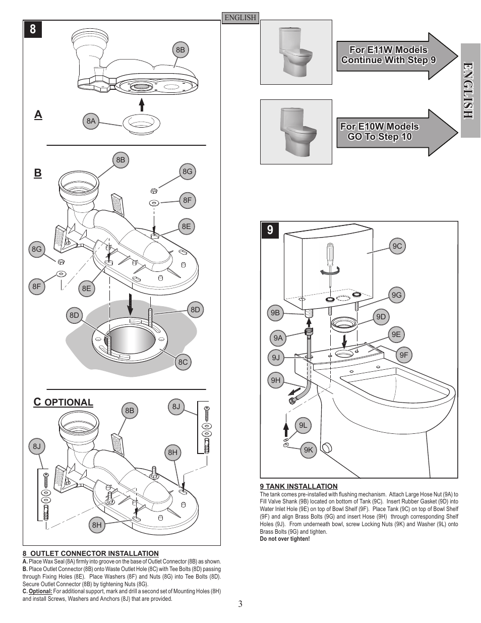 En g li sh, Ab c | Pfister VTP-E11WE User Manual | Page 3 / 14