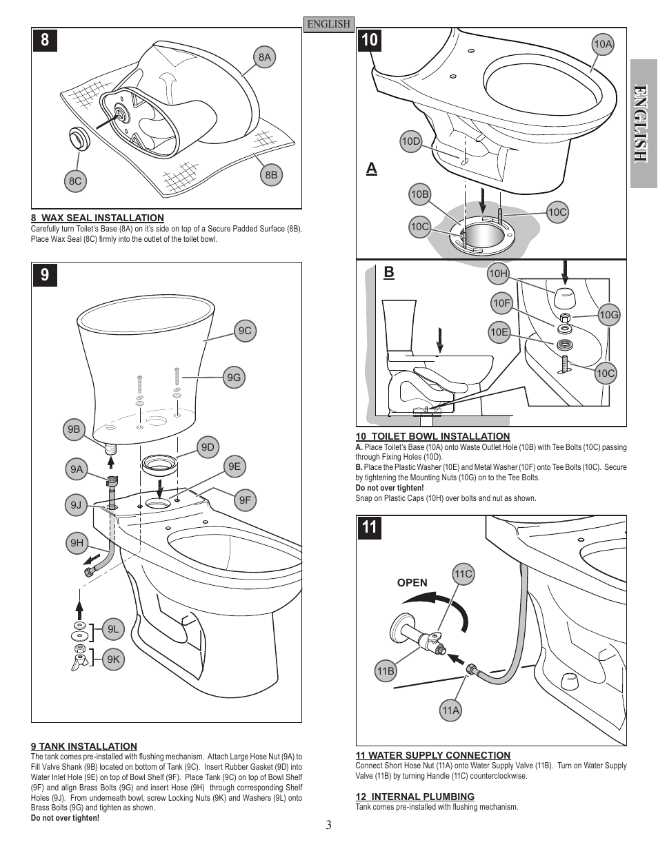 En g li sh | Pfister VTP-E21W User Manual | Page 3 / 14