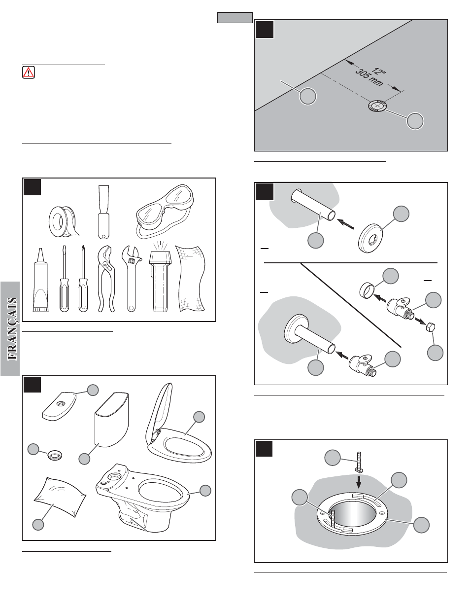 Fr a n fran çç a is ais, Ba c | Pfister VTP-E31W User Manual | Page 10 / 14