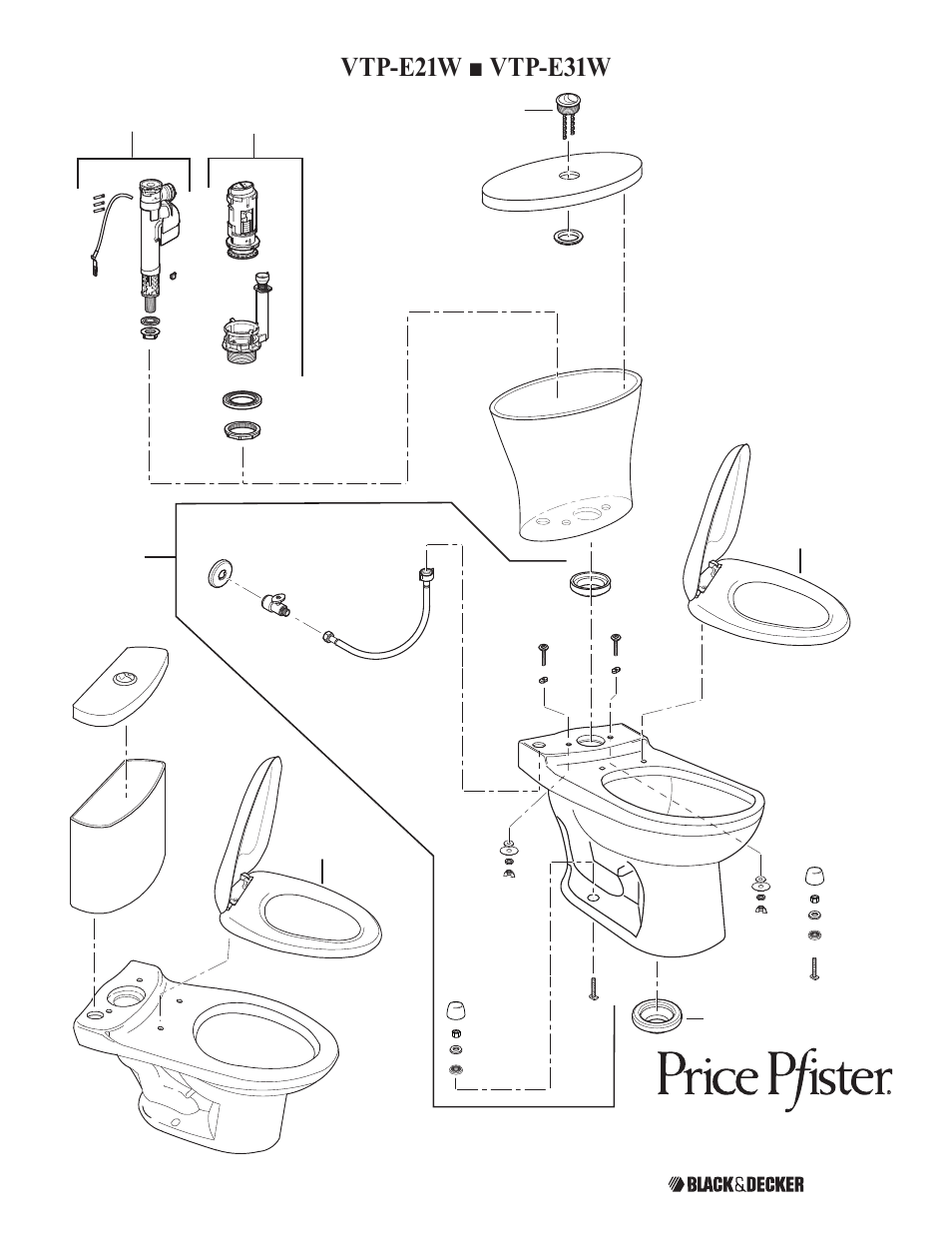 Vtp-e21w ■ vtp-e31w | Pfister VTP-E31W User Manual | Page 14 / 14