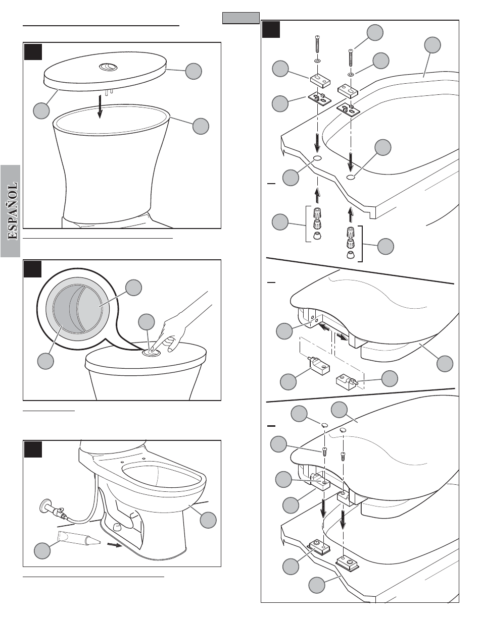 Es pa esp a ññ o l ol, Ab c | Pfister VTP-E31W User Manual | Page 8 / 14