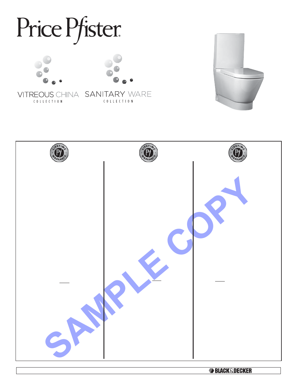 Pfister VTP-E51W User Manual | 14 pages