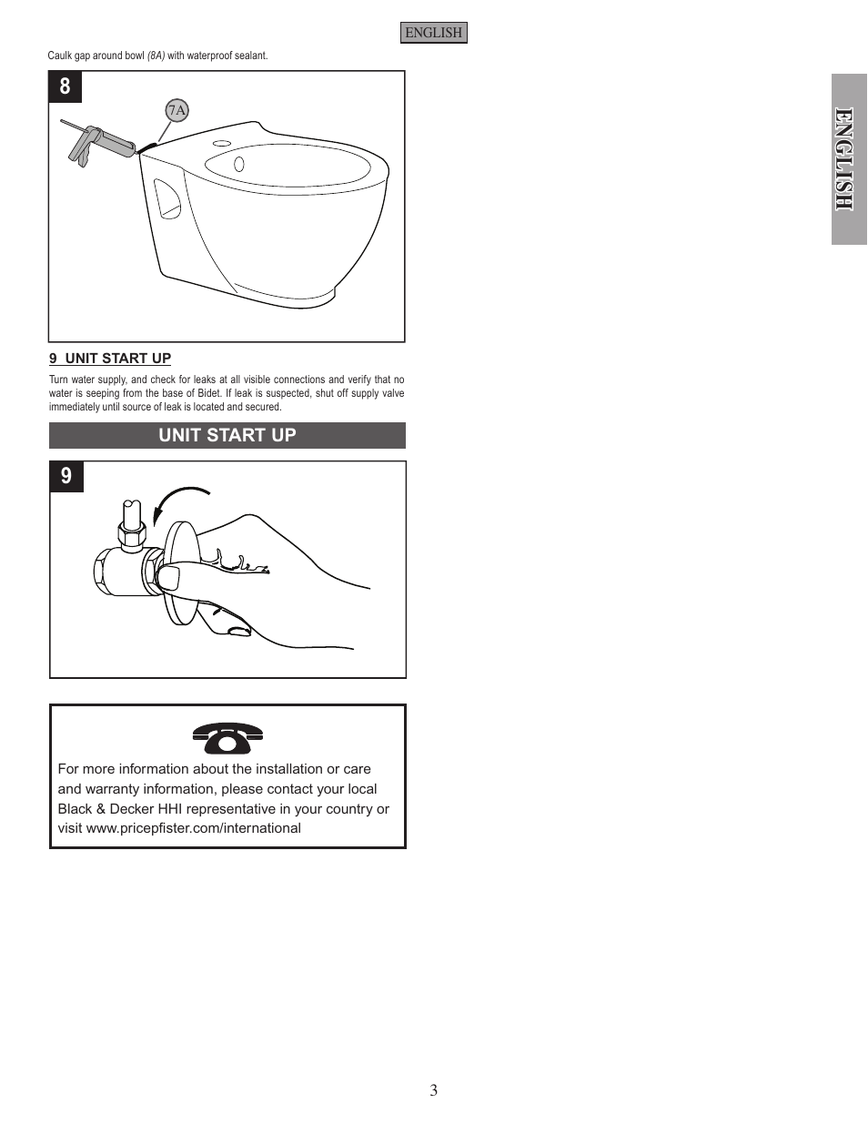 English | Pfister VBP-C12W User Manual | Page 3 / 7